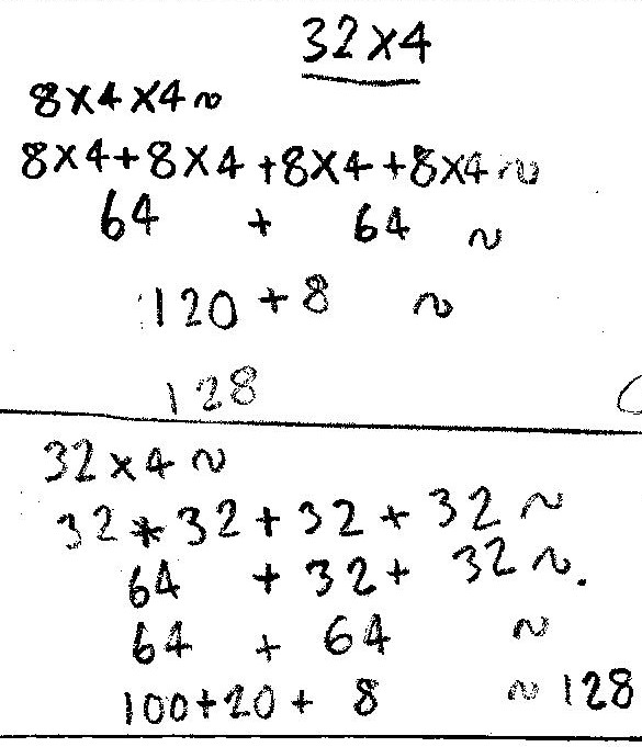 Year 5 – finding different ways to calculate multiplication