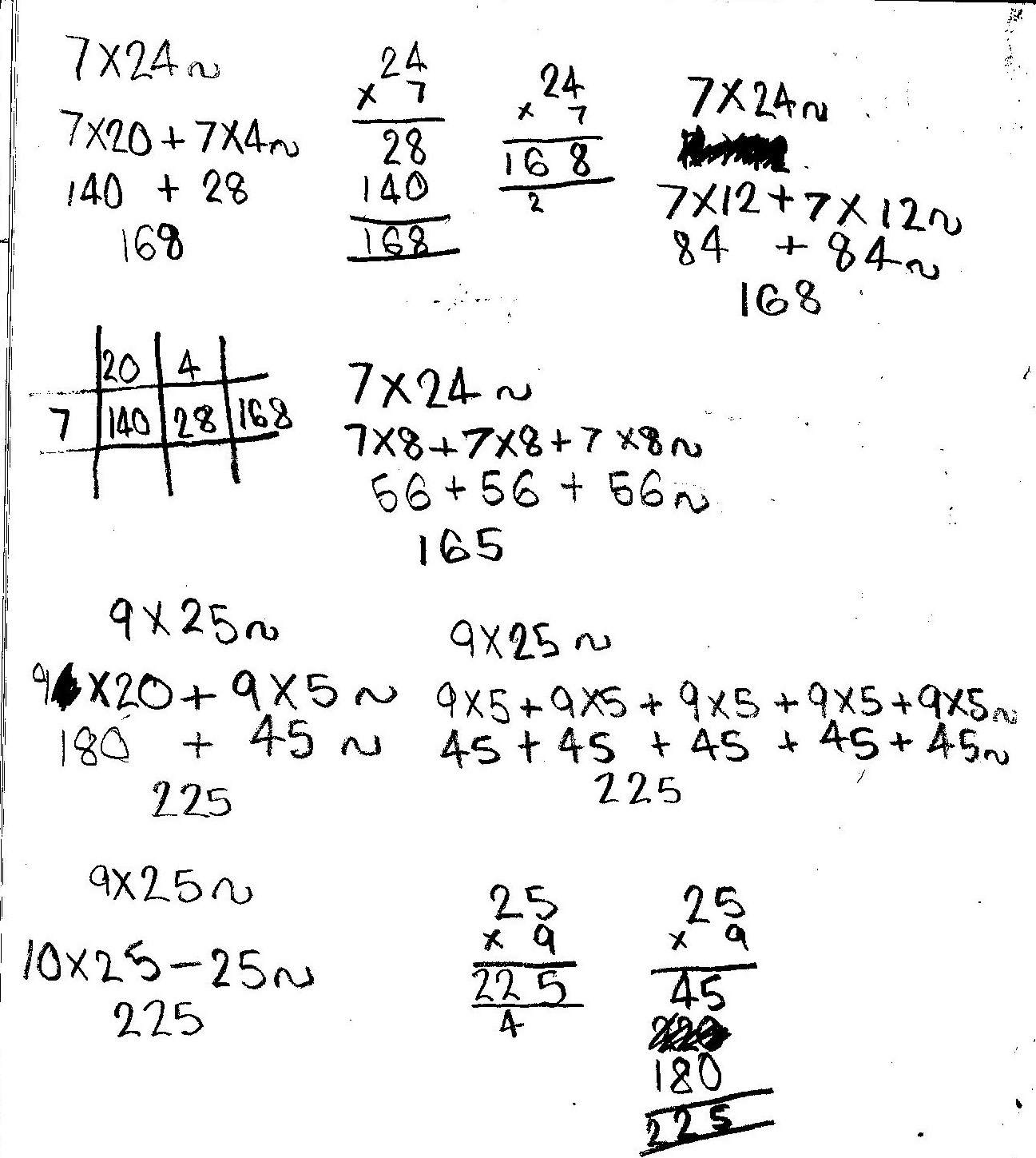 Year 5 – asked to express the same calculation in different ways