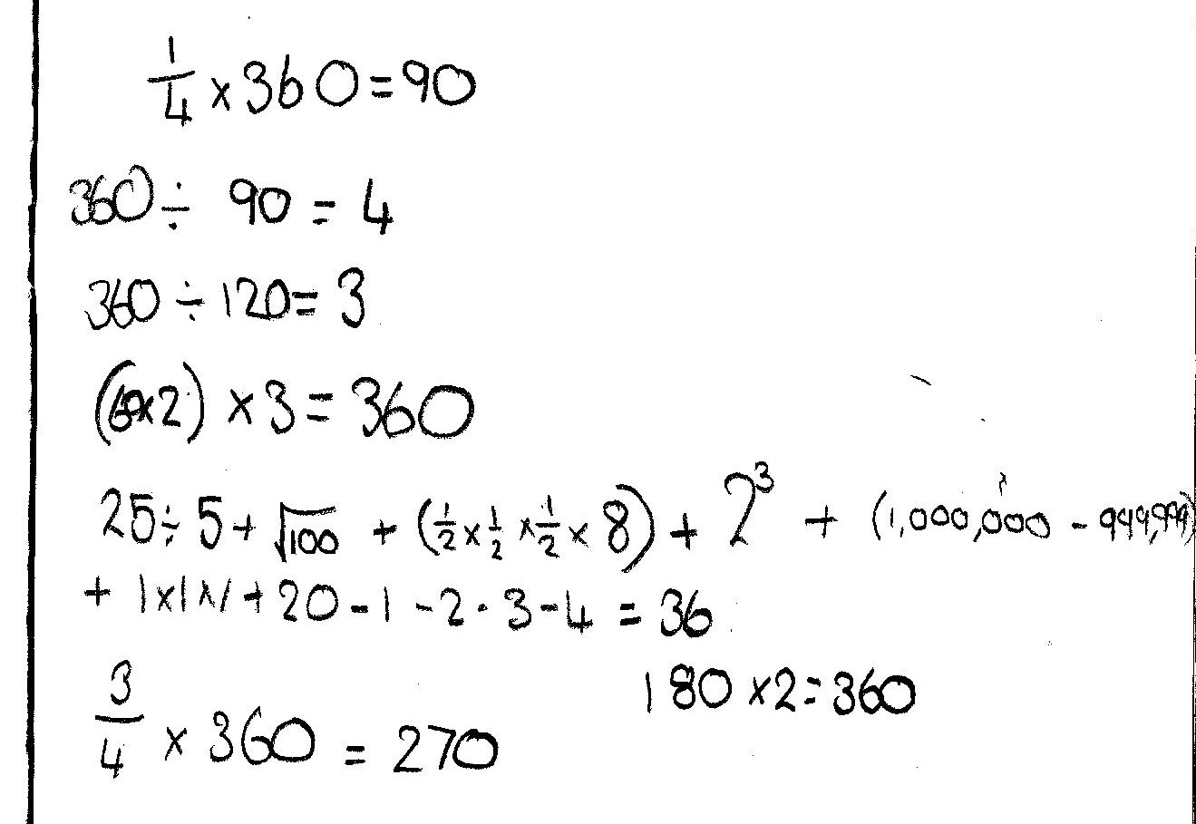 Year 5 – written after study of angles